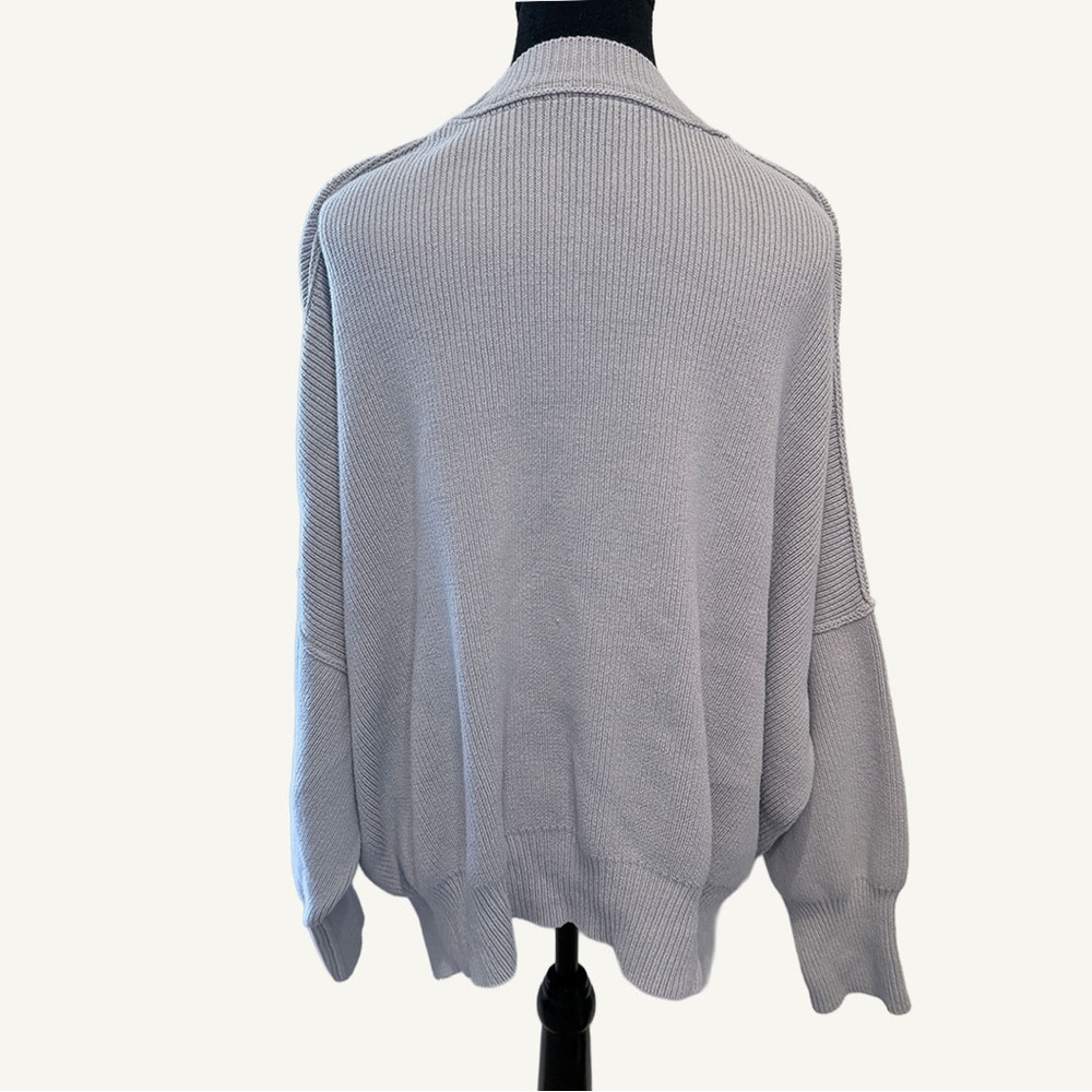 Free People Easy Street Tunic Sweater Oversized Gray L - Picture 10 of 10